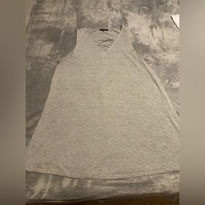 Dress Just Love Gray Summer Spring Dress Criss Cross Neckline